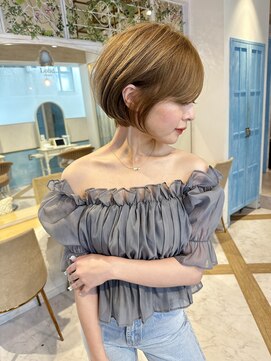 ロンド ストラーダ 心斎橋(Lond strada) ショート×ハイライト白髪ぼかし×シルキーベージュ[心斎橋]