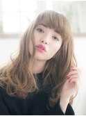 ミルクティーベージュ×重ためロブ