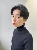 ヴェイン 渋谷(vain)&nbsp;黒髪グレーベージュレイヤーロング前髪パーマ