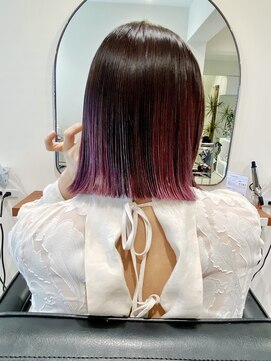 ユイル(Uil) 似合わせ小顔ボブ× 暖色カラー デザイン　カラー