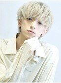メンズホワイトミルクティーベージュメンズカラー[新宿/メンズ]