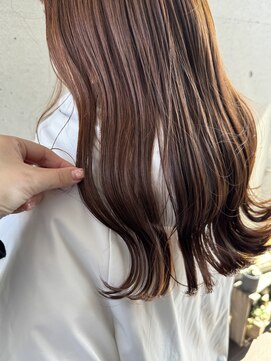 アチーブ ヘア デザイン(achieve hair design) オレンジブラウン美シルエットロング20代30代なみなみウェーブ