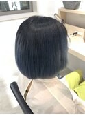 ボブ×ネイビーカラー
