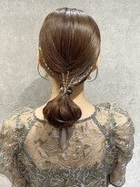 ラミエバイメルト 下北沢(lamie by melt)&nbsp;花田/ヘアセット/結婚式ヘア/お呼ばれヘア/夏/金箔/下北沢