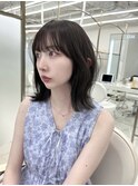 顔周りカット/レイヤーカット/グレージュ/千葉