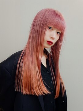 シティ(sity.) ブリーチカラー　ピンクカラー　ロングヘア　天神大名