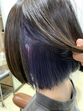 アズール 草加(azule) インナーカラー　青紫