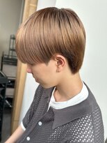 エルマーク 京都河原町(L-MARK) マッシュナチュラルカラーマッシュメンズヘアカラーツーブロック