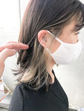 エミス バイ メルト 吉祥寺(emis by melt) 【堀惠】インナーカラーオリーブベージュ20代30代40代髪質改善