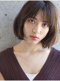 イメチェン/ホワイトブロンド/外ハネボブ/ワイドバング/表参道