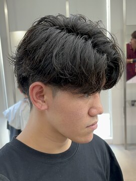 フィフス 天神大名(fifth) 福岡天神ゆるめシャドウパーマメンズマッシュウルフカット緩め