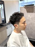 メンズショート ワンカールパーマ ビジネスパーマ