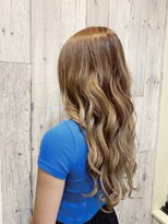 アオアクア 新越谷店(AO-AQUA)&nbsp;ミルクティーベージュ,ケアブリーチ,ダブルカラー,大人ギャル