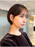 コンパクトショートカット丸みショートくびれショートボブ表参道