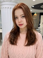 エアー 青山(AIR)&nbsp;透明感カラーコーラルオレンジカット髪質改善