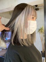 エリマ 調布(elima)&nbsp;調布ダブルカラーミディアムボブベージュアッシュブラウンカラー