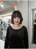 くせ毛レイヤーミニボブ
