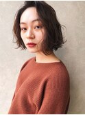 大人可愛い×センターパートショート