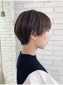 【伊杏】コンパクトマッシュショート