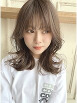 アリスバイアフロート 自由が丘(ALICe by AFLOAT)&nbsp;ミディアムくびれレイヤー（前髪イメチェンラベンダーカラー）