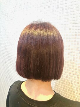 アズーア ヘアーアンドスパ(azure hair&spa) ボブ×チェリーレッド