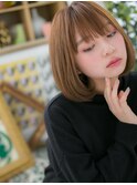 ★外国人風大人ハイライト前下がりフレンチボブ20代30代40代★8