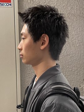 フイ 代々木(Hui) メンズ/アップバング/ツーブロックマッシュ/束感ショート/波巻き