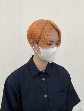 トップヘアー ミカワアンジョウ 安城(TOPHAIR MIKAWA ANJO) ハイトーンオレンジ×ショート/ハイトーンカラー