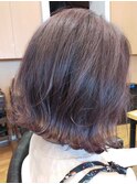 ラベンダーアッシュグラデーションカラーボブ