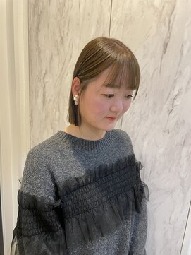 ユニコ(unico) オリーブベージュ/オリーブグレージュ/ボブ/ブリーチなし