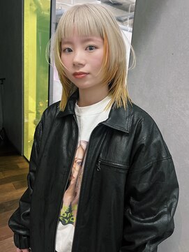 クペウ アエレ(cope'u aele) ボブ/ダブルカラー/ケアブリーチ/ブロンド/梅田/大阪