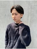 センターパートメンズカット