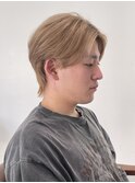 センターパートウルフ