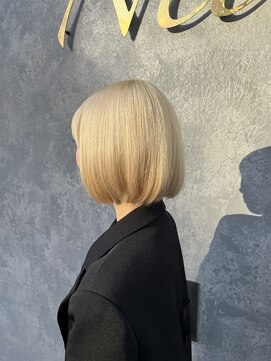 ネイロ 錦糸町(NeiRo) 魅力倍増カールセミディシアーカラーダークアッシュショートヘア