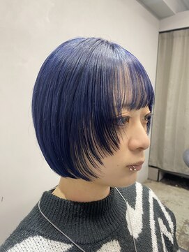 エトラ 渋谷店(etora) ネイビーブルー　ボブルフ