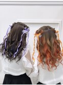 ふたりでヘアメ！ハートハーフツイン♪