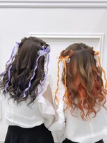 ふたりでヘアメ！ハートハーフツイン♪
