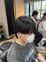 ブルニール 心斎橋(BLEUNIR)&nbsp;メンズウルフ　シースルーマッシュ　ラウンドマッシュ　毛流れ