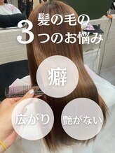 髪の毛の３つのお悩みにそれぞれ合ったメニューをご提案します。