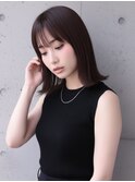 切りっぱなし外はねボブ髪質改善透明感カラーブリーチレイヤー