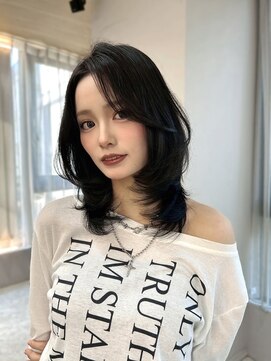 ボタン テンジン(VOTAN tenjin) 【木串楽人】顔周りカット/マロンベージュ/流し前髪