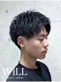 アップバングマッシュ