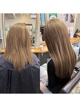 ルフレ 新宿歌舞伎町店(Reflet) 暗くしないリタッチブリーチダブルカラー/プルエクステ100本