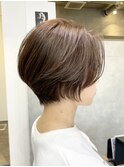 [SORA見藤] お客様ヘアスタイル/毛流れショート　ブルーベージュ