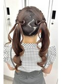 上杉担当/推し活ヘアメイク/ツインリボンアレンジ
