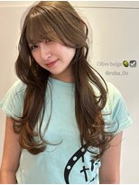 ライン(LINE) 韓国風/透明感/オリーブ/ブリーチ/ハイトーン