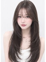 ベル 新宿(Belle)&nbsp;大人ヘア ハッシュカット　ミントベージュ　レイヤーカット新宿