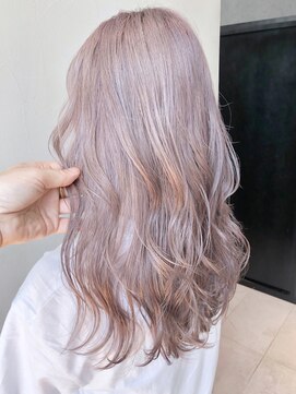 アルバム 銀座(ALBUM GINZA) ピンクグレージュ_フリンジウェーブセシルカット_ba301831