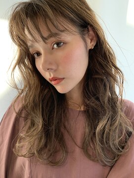 ミラバイグリーン(Mira by green) シースルーバング×ベージュカラー【前髪】01