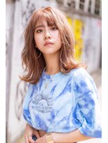 メーヴェ(Mowen) mowen×外ハネミディアム×ラフウェーブ×シルキーグレージュ